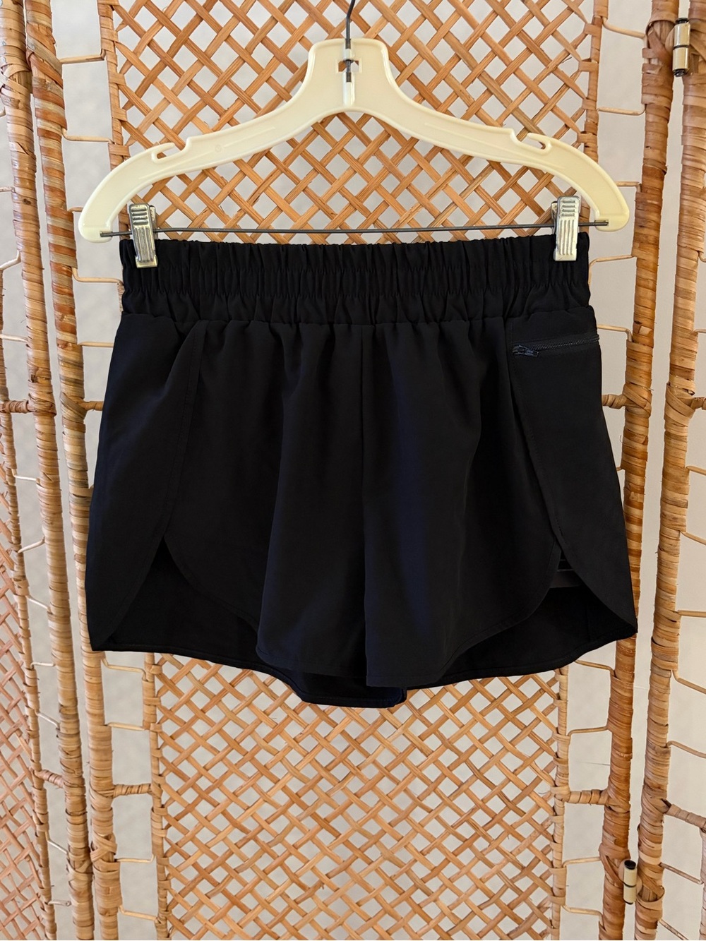 NWT Women’s Black Athletic Shorts with Zipper Pocket